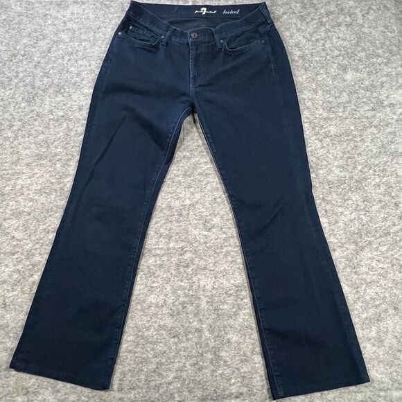 7 For All‎ Mankind Women's Jeans Size /28 Denim Bootcut Dark Wash Pants - Picture 1 of 9